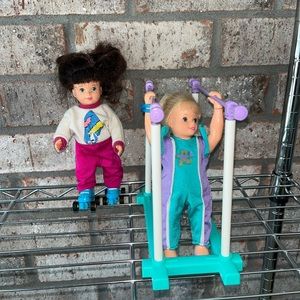 gymnast and roller skate dolls